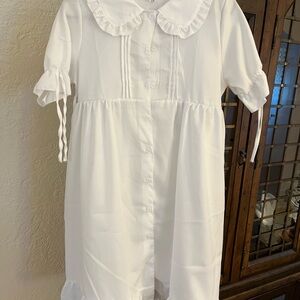 White Ruffle Peter Pan Collar Lolita Babydoll Dress